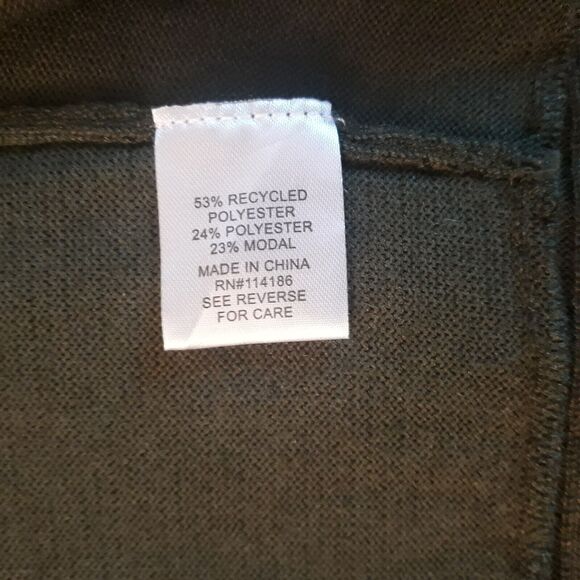 Ellie Open Cardigan Sweater Women Medium Olive Green Long Sleeves Waist Defining - Picture 10 of 11